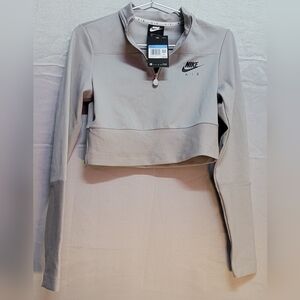 Nike Air Light Gray Half-Zip Sweatshirt